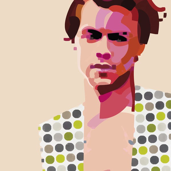 Harry Styles:) bold and striking flat colour artwork by Nick Oliver