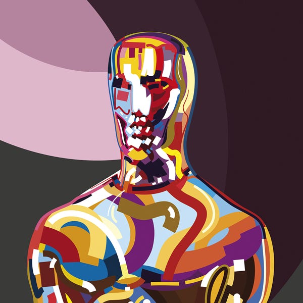 Oscar:) bold and striking flat colour artwork by Nick Oliver