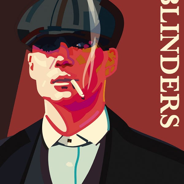 Peaky Blinders:) bold and striking flat colour artwork by Nick Oliver